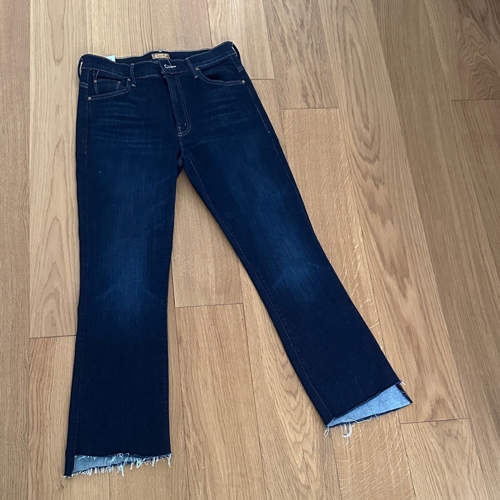 MOTHER Dark Indigo Ankle Jeans